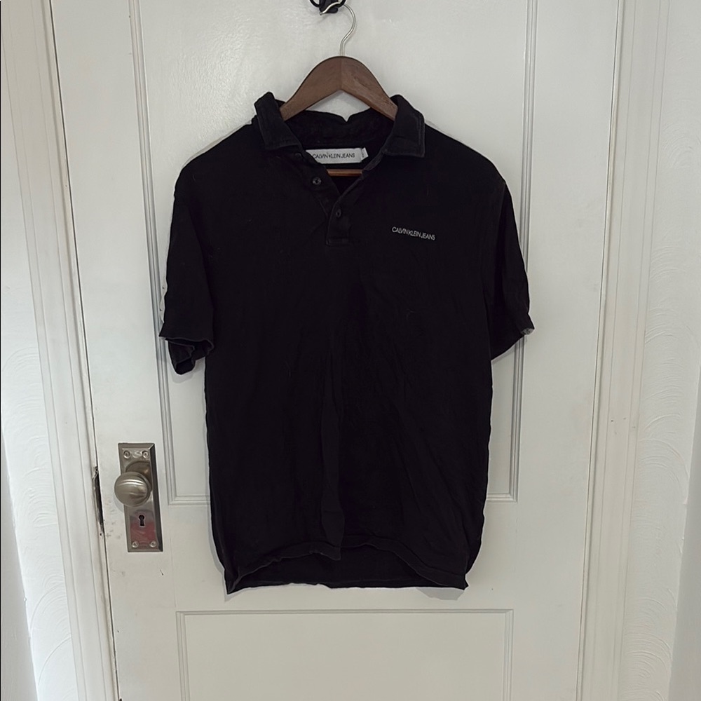 Calvin Klein Black Polo Shirt Casual Elegance
